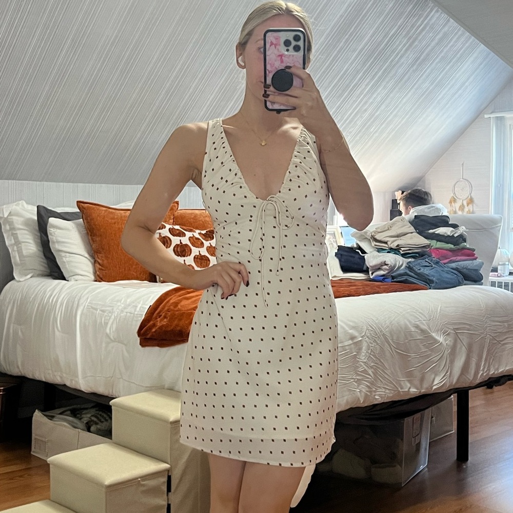 Polka dot mini dress